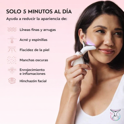 GlowLift™ Masajeador Facial [Piel Firme y Terapia con LED]
