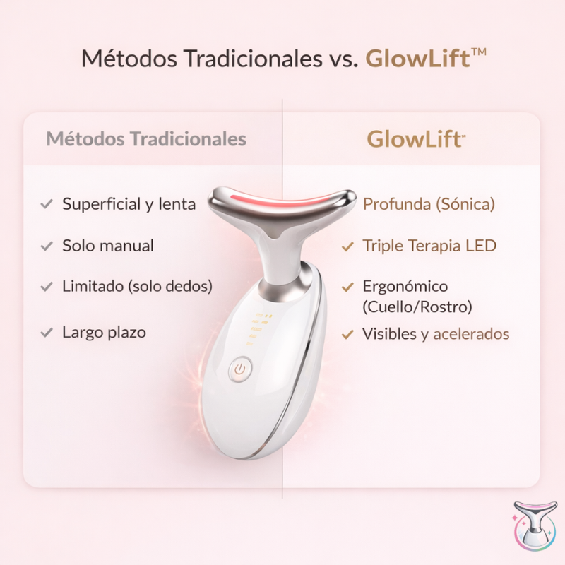 GlowLift™ Masajeador Facial [Piel Firme y Terapia con LED]