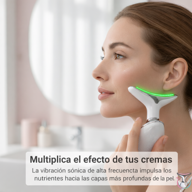 GlowLift™ Masajeador Facial [Piel Firme y Terapia con LED]