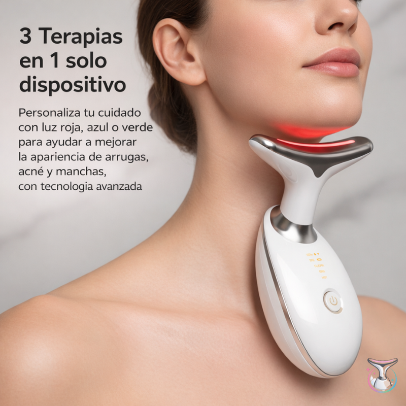 GlowLift™ Masajeador Facial [Piel Firme y Terapia con LED]