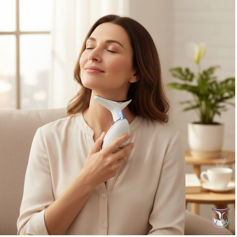 GlowLift™ Masajeador Facial [Piel Firme y Terapia con LED]