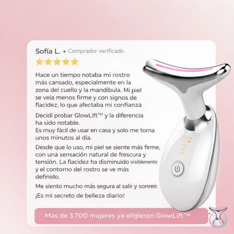 GlowLift™ Masajeador Facial [Piel Firme y Terapia con LED]